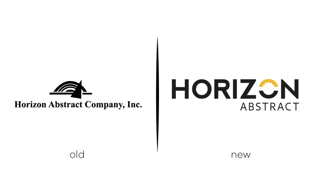 horizon abstract logo before and after the rebrand